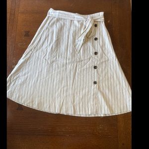 Ann Taylor Skirt. Size 10. New, never worn. Off white with black stripes